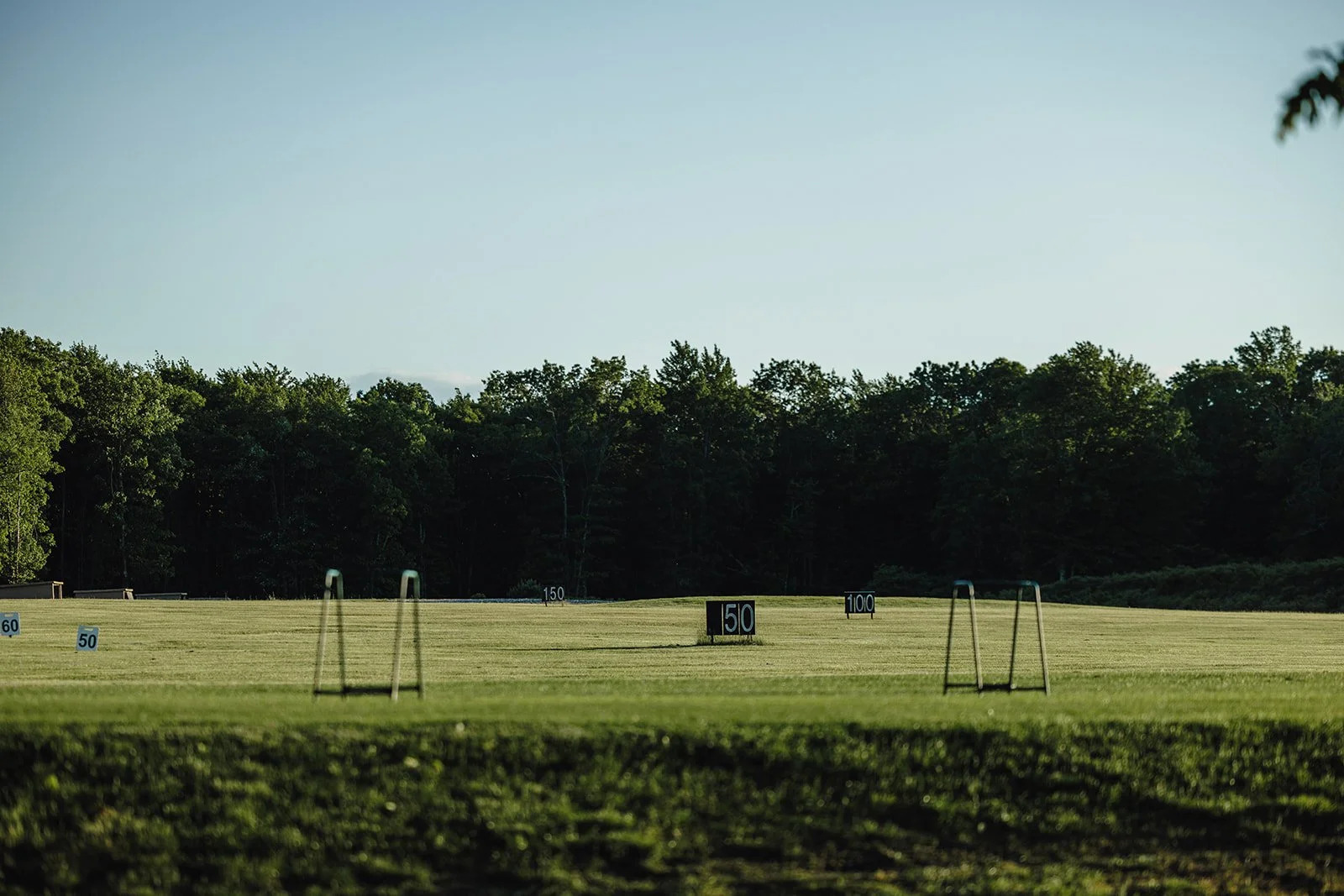 HoleOut Challenge setup on a driving range